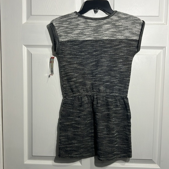 Cat & Jack Girls Dress Size Medium 7/& Black/Gray/White Short Sleeve -Tweed. NWT - Picture 4 of 5